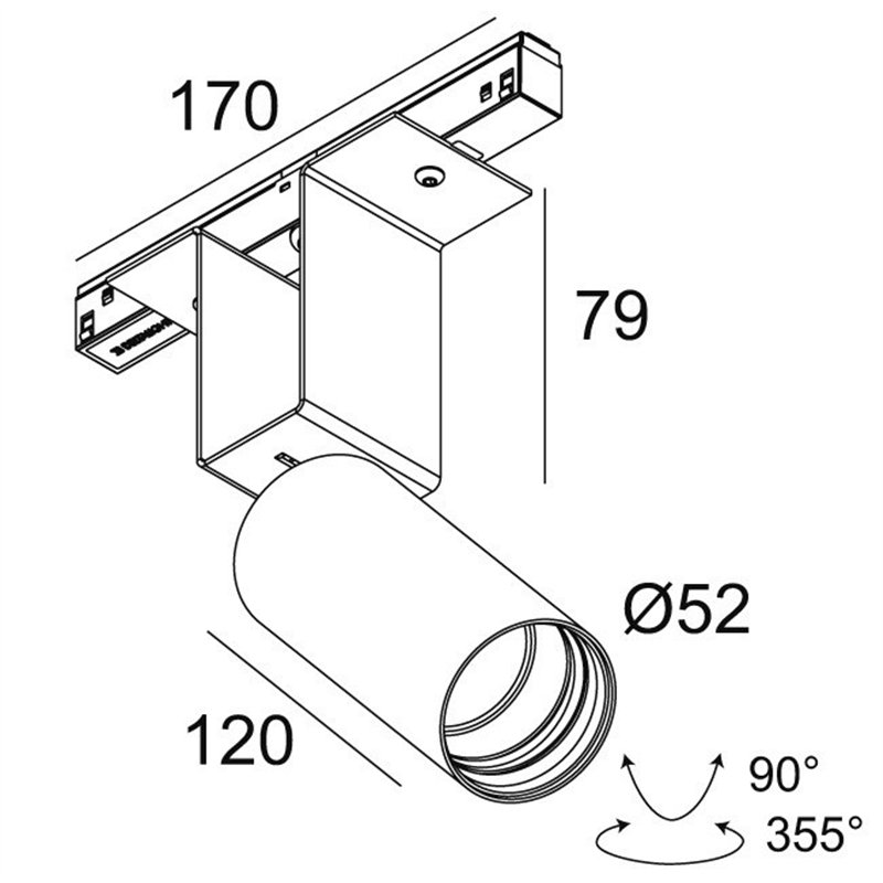 Delta Light M52 - Spy 52 TW DIM5 Trackverlichting