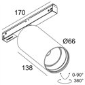 Delta Light M26L - SPY 66 TW DIM5 Trackverlichting