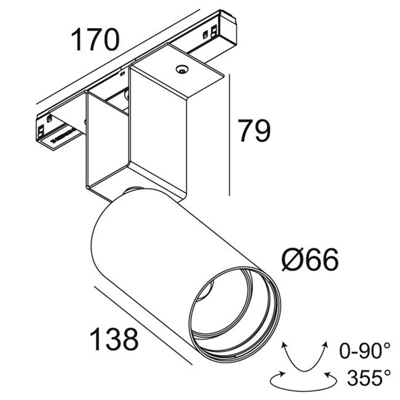 Delta Light M52 - Spy 66 DIM5 Éclairage sur rail