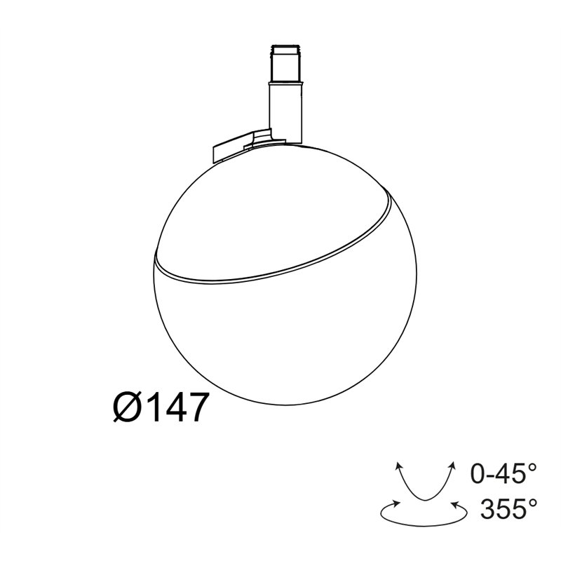 Delta Light M26L - Tweeter BL DIM5 Schienenbeleuchtung