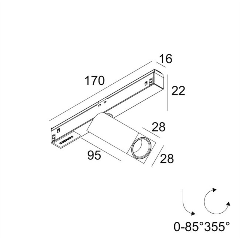 Delta Light M26L - OCTAV 27 DIM5 Trackverlichting
