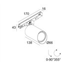 Delta Light M20/M26H - Spy 66 Wallwash MDL Trackverlichting