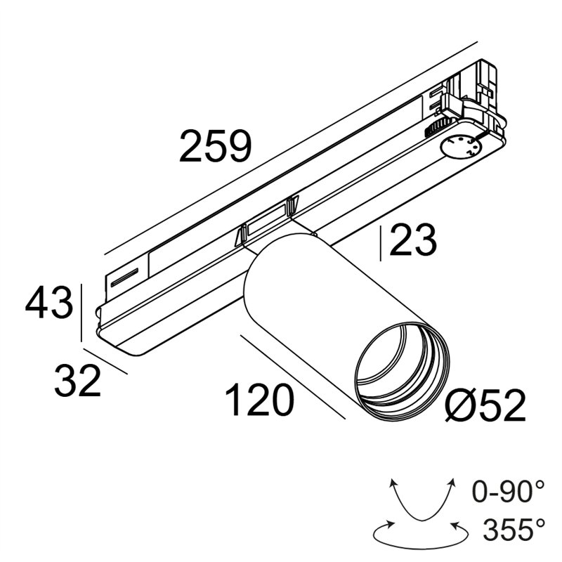 Delta Light Spy 52 Soft ADM DIM5 Trackverlichting