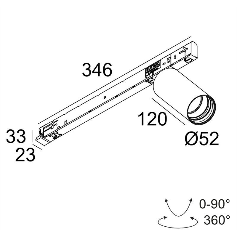 Delta Light Spy 52 Soft Adm Slim Dim5 Schienenbeleuchtung
