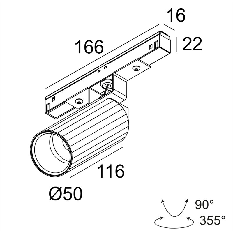 Delta Light M20/M26H - Hedra 92708 Mdl Schienenbeleuchtung