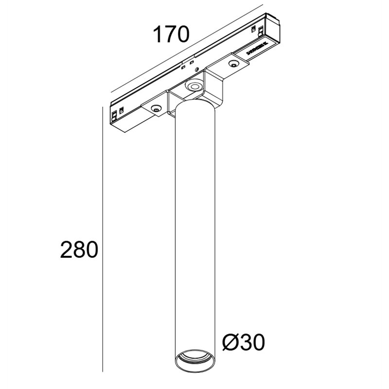 Delta Light M20/M26H - Needle DIM5 Track lighting fixture