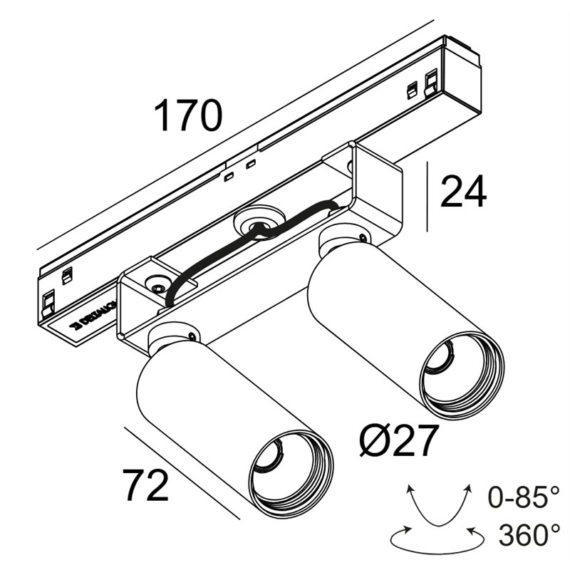 Delta Light M20/M26H - Spy 272 92730 Mdl Schienenbeleuchtung
