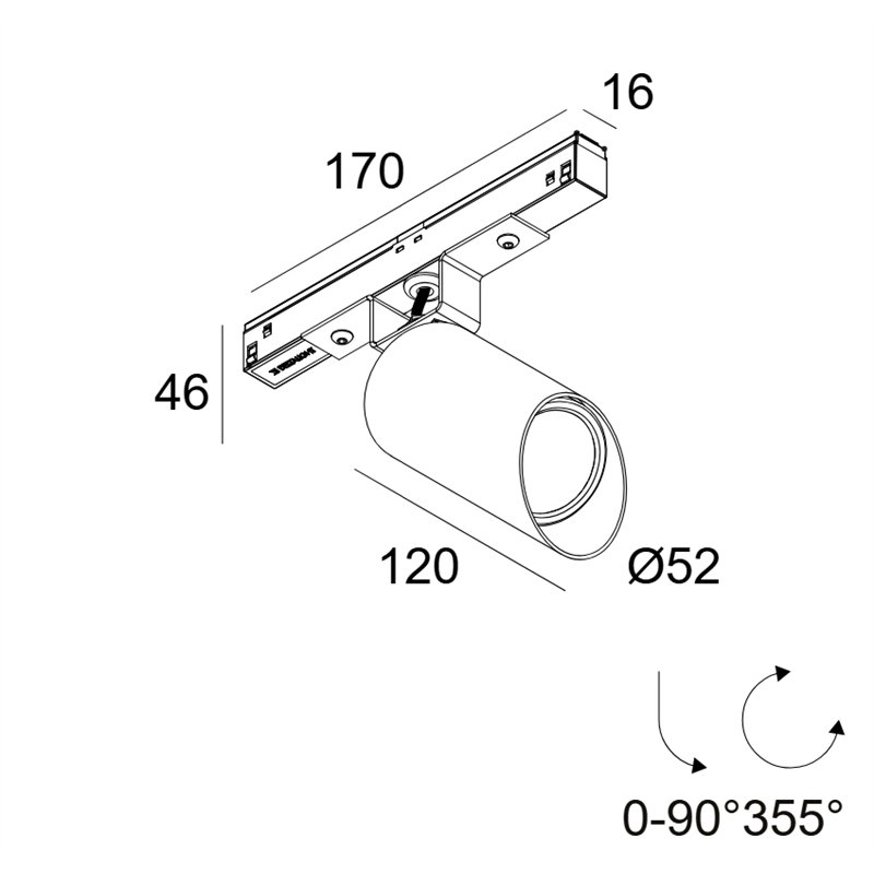 Delta Light M20/M26H - Spy 52 Wallwash Soft DIM5 Schienenbeleuchtung