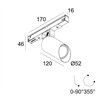 Delta Light M20/M26H - Spy 52 Wallwash Soft DIM5 Éclairage sur rail