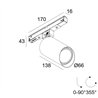 Delta Light M20/M26H - Spy 66 Wallwash DIM5 Éclairage sur rail
