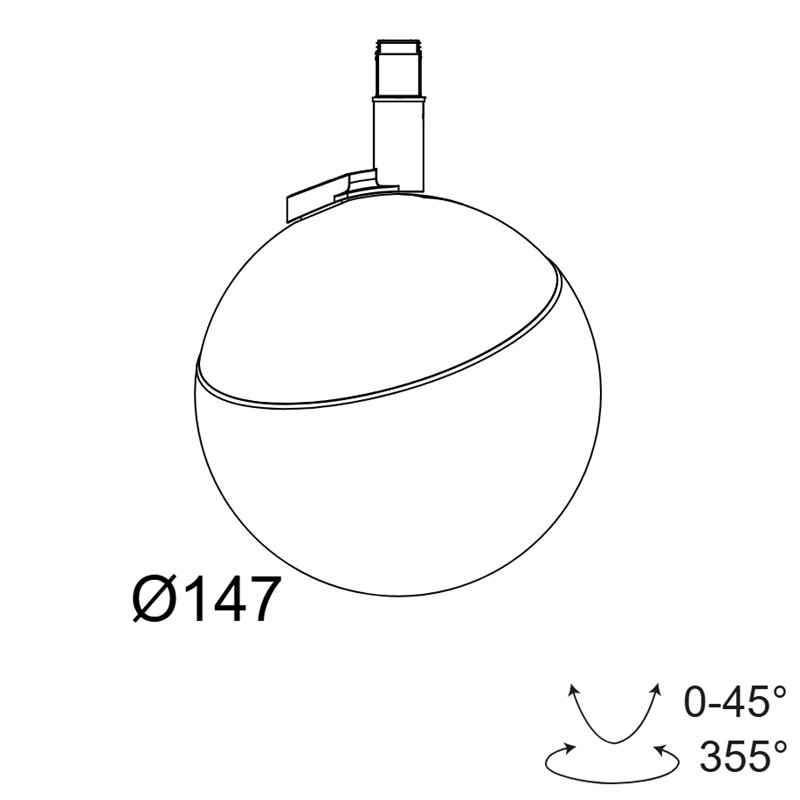 Delta Light M20/M26H - Tweeter Bl Mdl Track lighting fixture