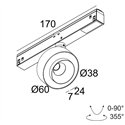 Delta Light M26L - Odron 1 92728/41 DIM5 Trackverlichting