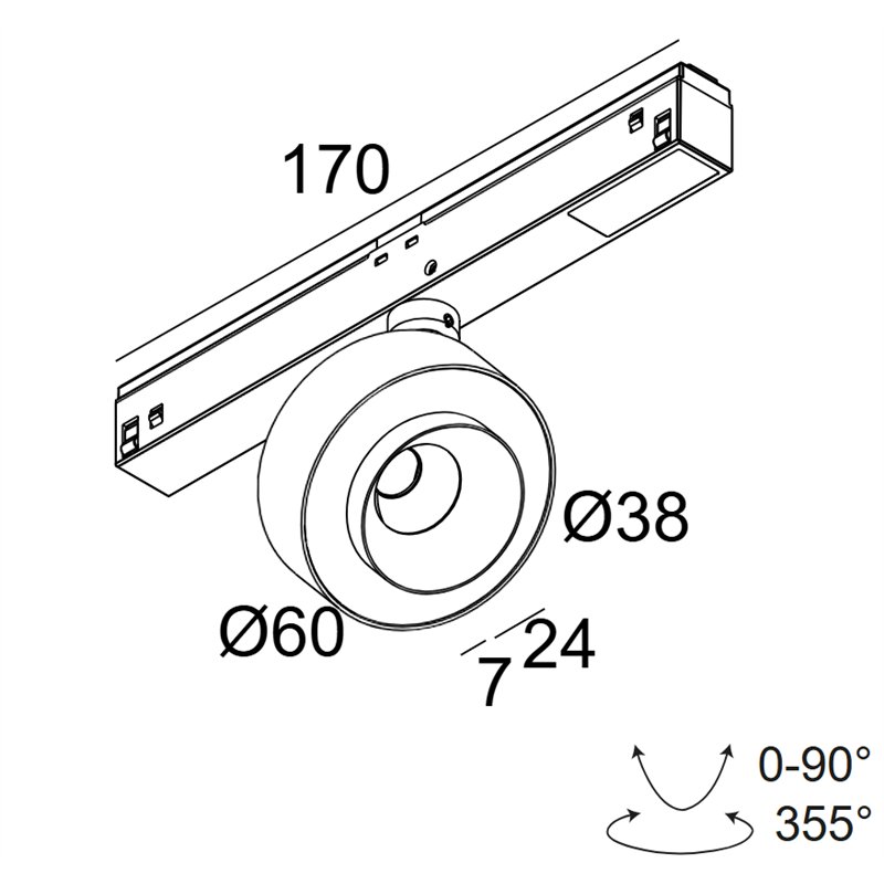 Delta Light M26L - Odron 1 92728/41 DIM5 Track lighting fixture
