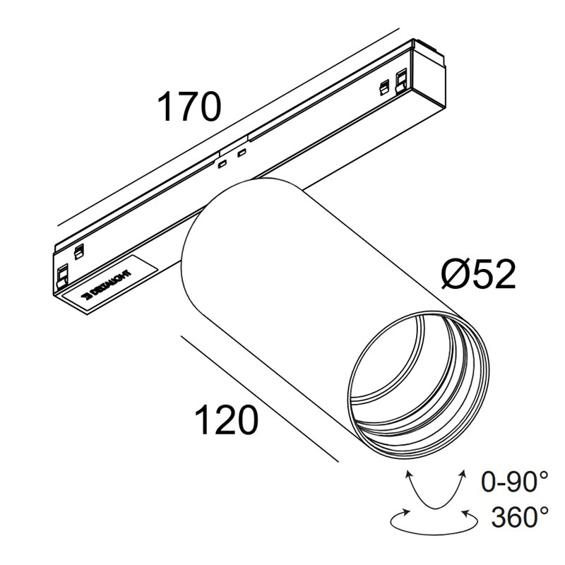Delta Light M26L - Spy 52 92720 Mdl Schienenbeleuchtung