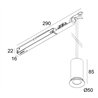 Delta Light Splitline M Cuppa DIM5 Track lighting fixture
