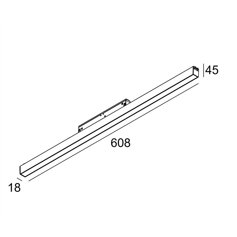 Delta Light Splitline M Led Line HE 1 x 12,6W MDL Éclairage sur rail