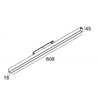 Delta Light Splitline M Led Line HE 1 x 12,6W MDL Éclairage sur rail