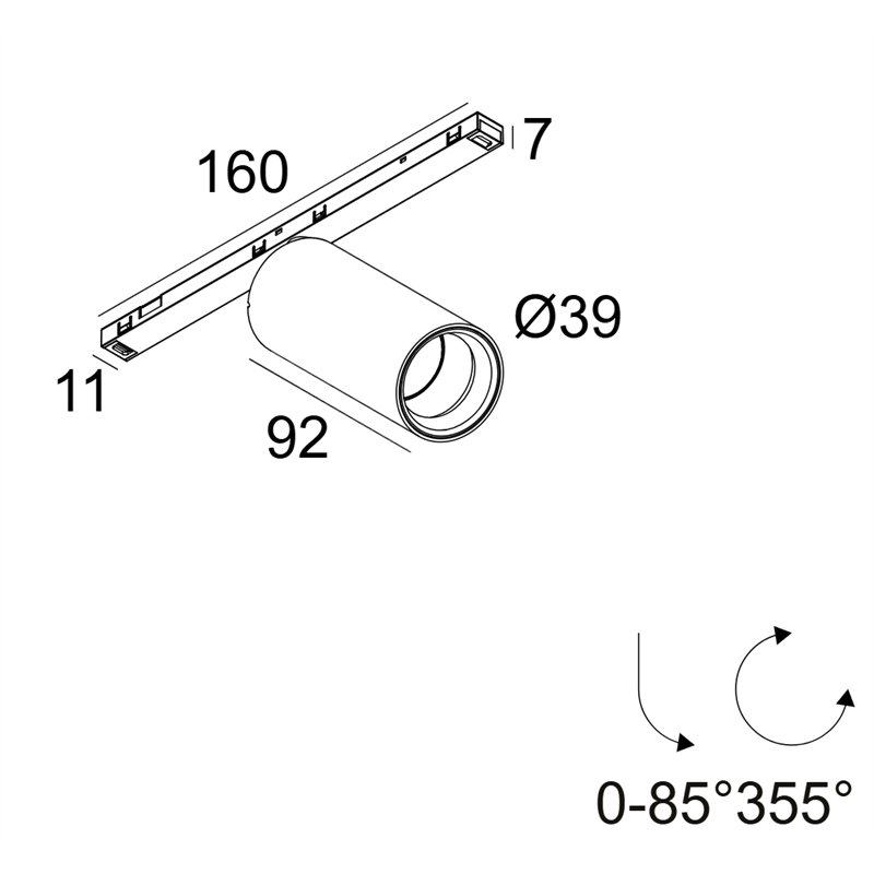 Delta Light Sl19 - Spy 39 Focus Schienenbeleuchtung