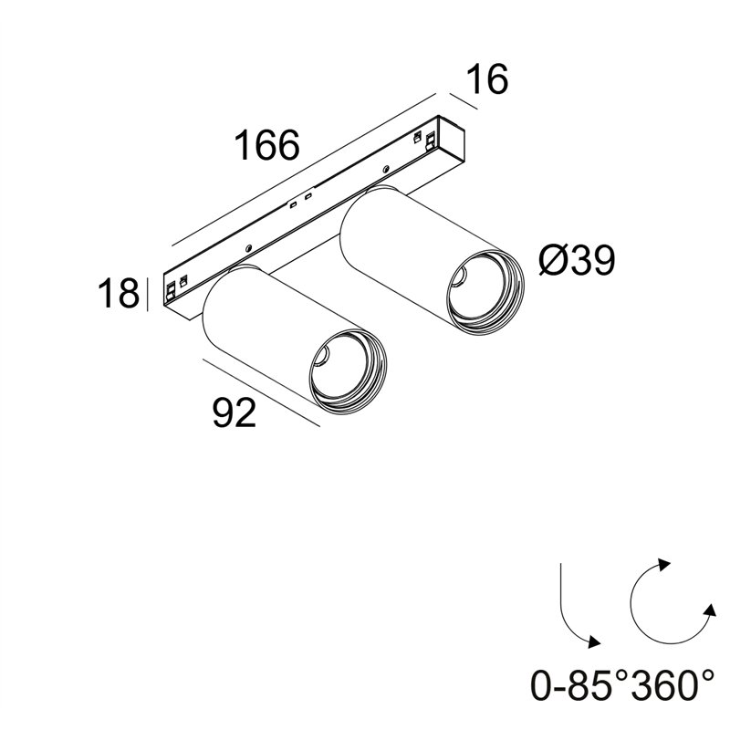 Delta Light M26L - Spy 392 Soft Track lighting fixture