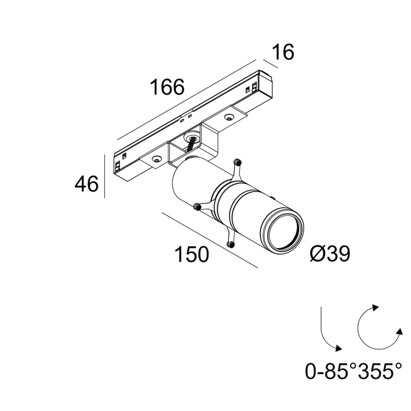 Delta Light M20/M26H - Spy 39 Framer Trackverlichting