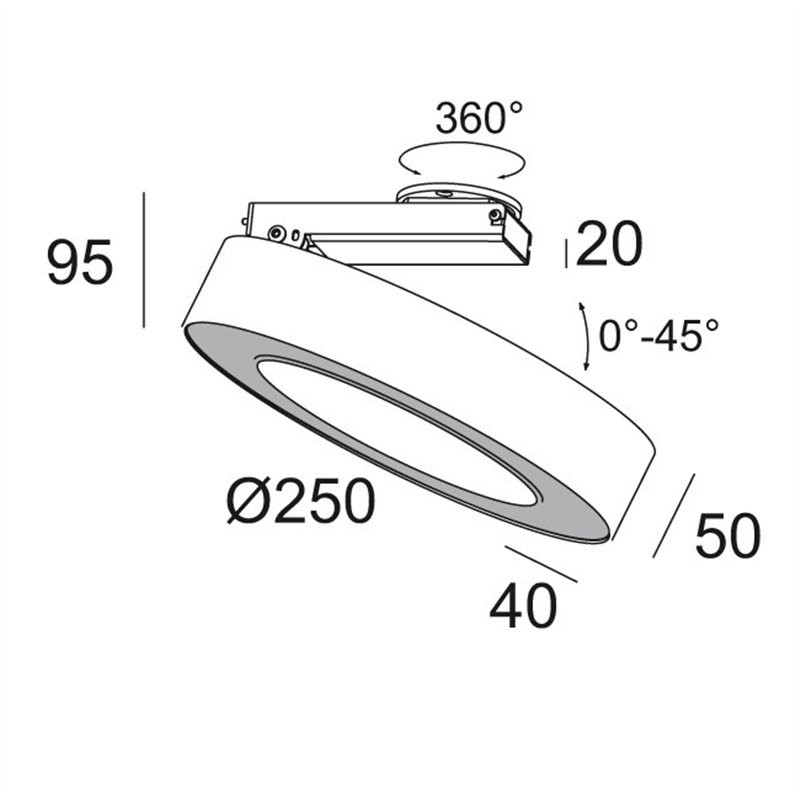 Delta Light SUPER-OH! XS PIVOT 25 DIM8 Ceiling lamp