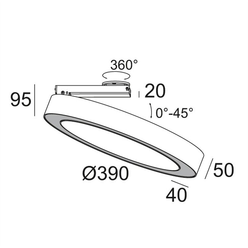 Delta Light SUPER-OH! XS PIVOT 39 DIM8 Plafondlamp