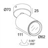 Delta Light SPY FOCUS ON LP Lampe de plafond
