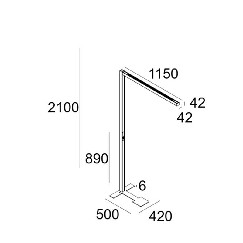 Delta Light INFORM 40 SQ F1 T DOWN-UP Floor lamp