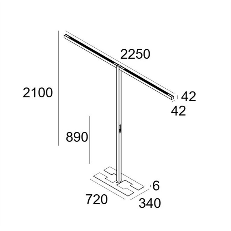 Delta Light INFORM 40 SQ F2 H DOWN-UP Stehlampe