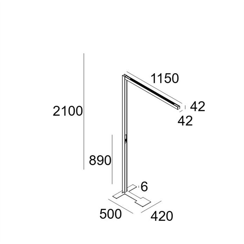 Delta Light INFORM 40 SQ F1 T PDS DOWN-UP TW Staanlamp