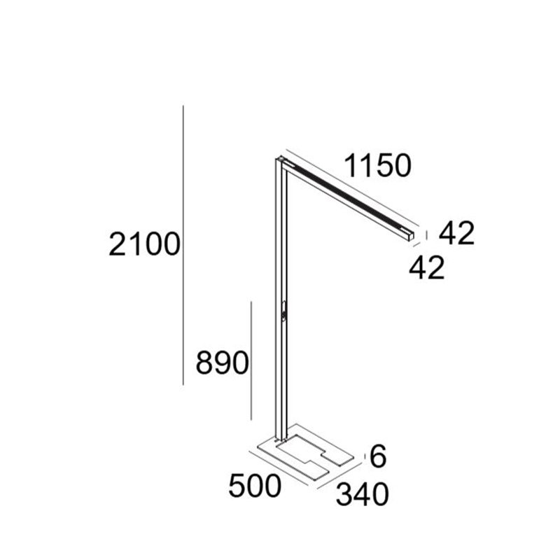 Delta Light INFORM 40 SQ F1 U PDS DOWN-UP TW Floor lamp
