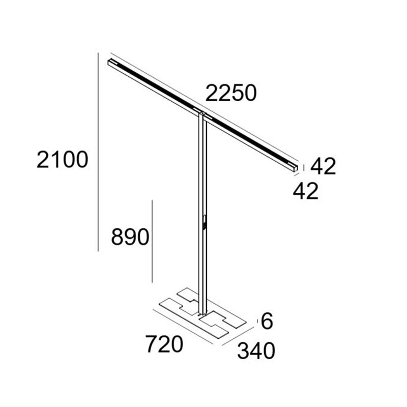 Delta Light INFORM 40 SQ F2 H PDS DOWN-UP TW Stehlampe