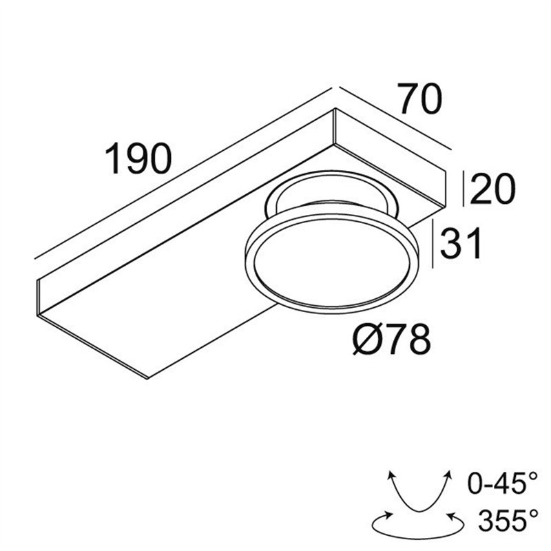 Delta Light HALOSCAN ON 1 MP SOFT DIM8 Lampe de plafond