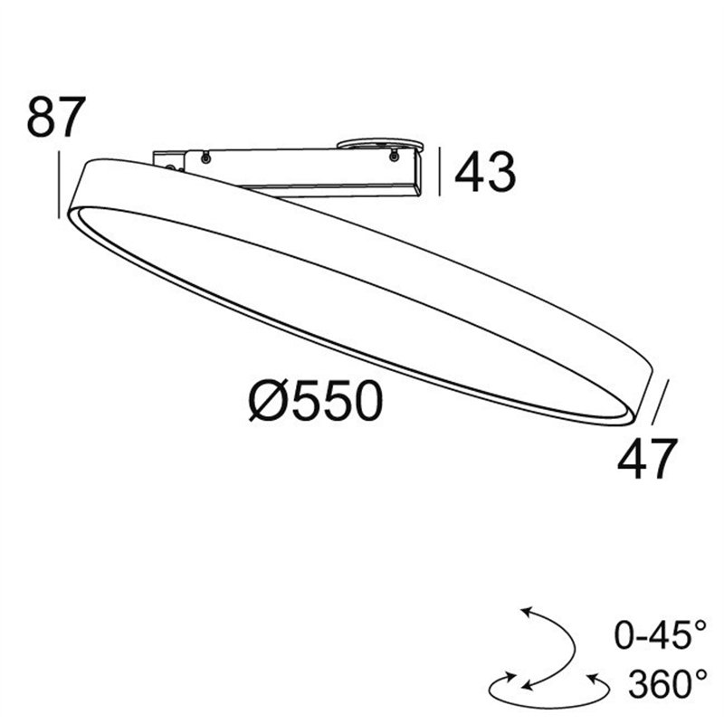 Delta Light MULTINOVA 55 PIVOT Plafondlamp