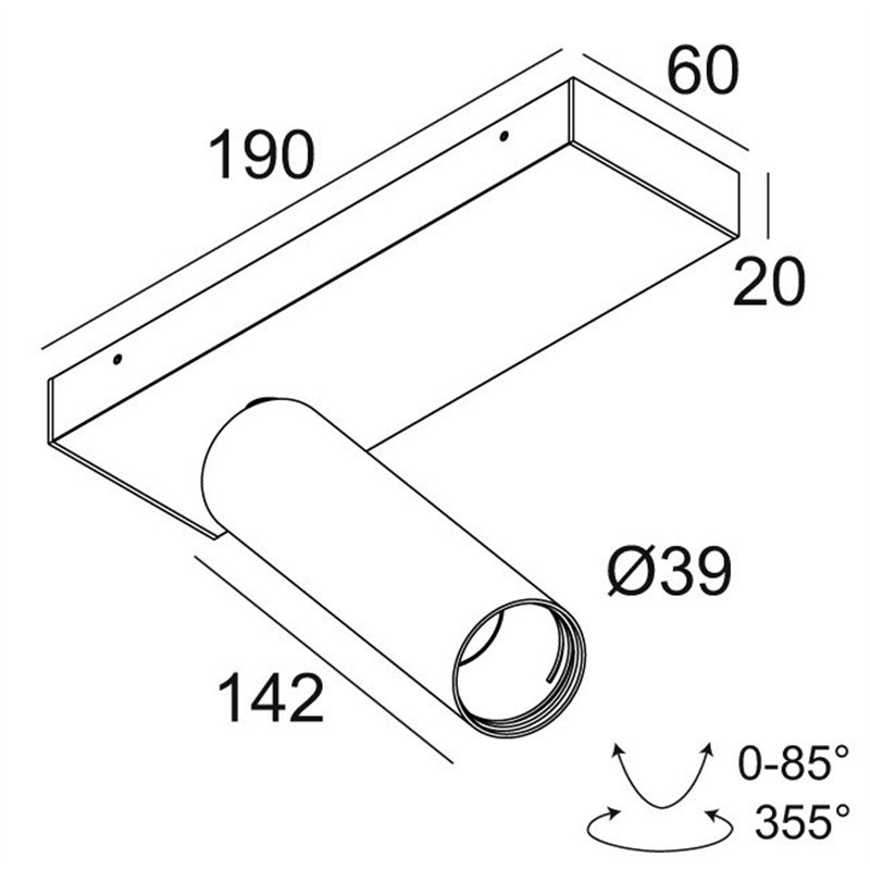 Delta Light SPY 39 L ON 1 DIM8 Lampe de plafond