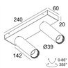 Delta Light SPY 39 L ON 2 DIM8 Lampe de plafond