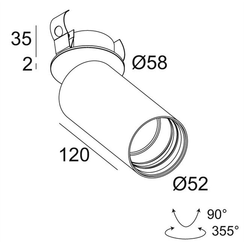 Delta Light SPY 52 CLIP TW Plafondlamp