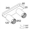 Delta Light SPY 52 ON 2 DIM8 Lampe de plafond