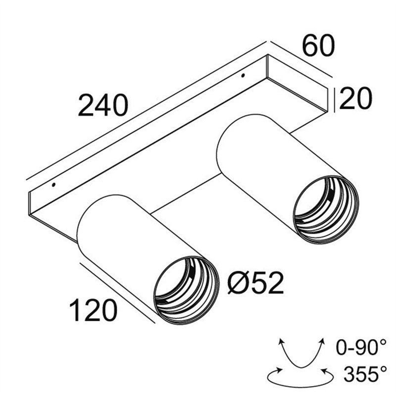 Delta Light SPY 52 ON 2 SOFT DIM8 Deckenlampe