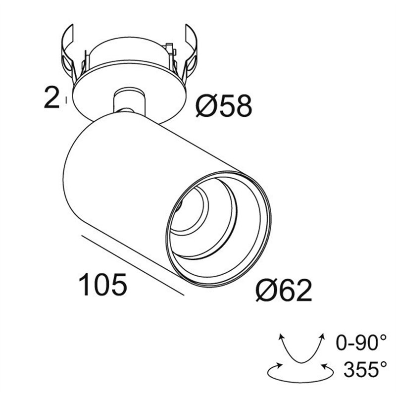 Delta Light SPYCO CLIP AC DIM8 Ceiling lamp