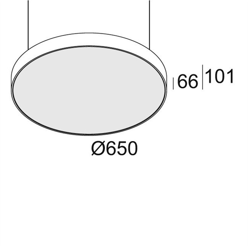 Delta Light SUPERNOVA FLAT 65 DOWN-UP Ceiling lamp / Suspension lamp