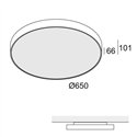 Delta Light SUPERNOVA FLAT 65 PRISMATIC SMOOTH UP Plafondlamp / Hanglamp