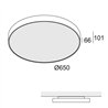Delta Light SUPERNOVA FLAT 65 PRISMATIC SMOOTH UP / Decken- / Hängelampe