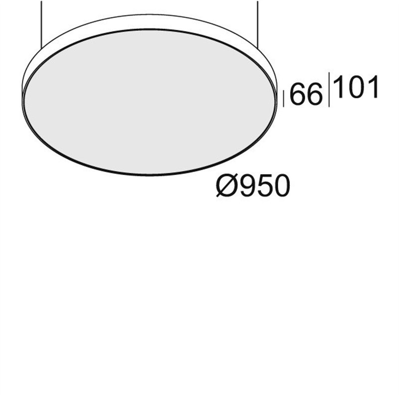 Delta Light SUPERNOVA FLAT 95 PRISMATIC DOWN-UP Ceiling lamp / Suspension lamp