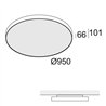 Delta Light SUPERNOVA FLAT 95 PRISMATIC SMOOTH UP Plafonnier / Lampe suspendue