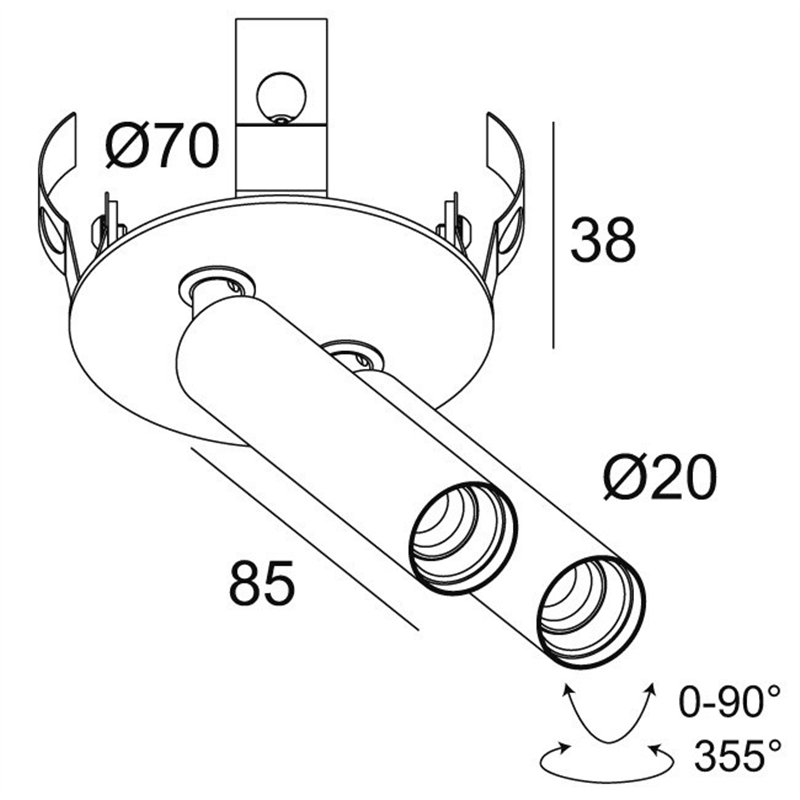 Delta Light UHO CLIP 2 Lampe de plafond