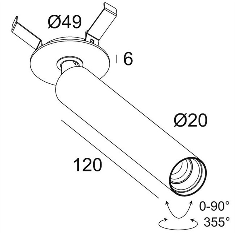 Delta Light UHO L CLIP Lampe de plafond