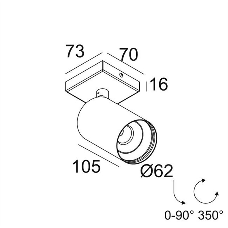Delta Light SPYCO ON 1 AC Plafondlamp