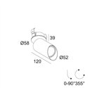 Delta Light SPY 52 CLIP WALLWASH Plafondlamp
