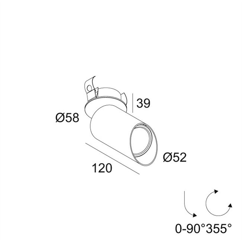 Delta Light SPY 52 CLIP WALLWASH Deckenlampe